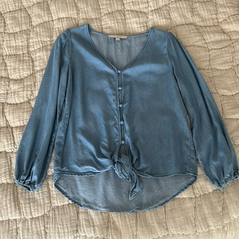 Loft chambray blouse